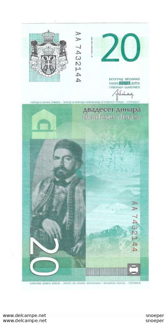 *serbia 20 Dinara 2013   47 Unc - Servië