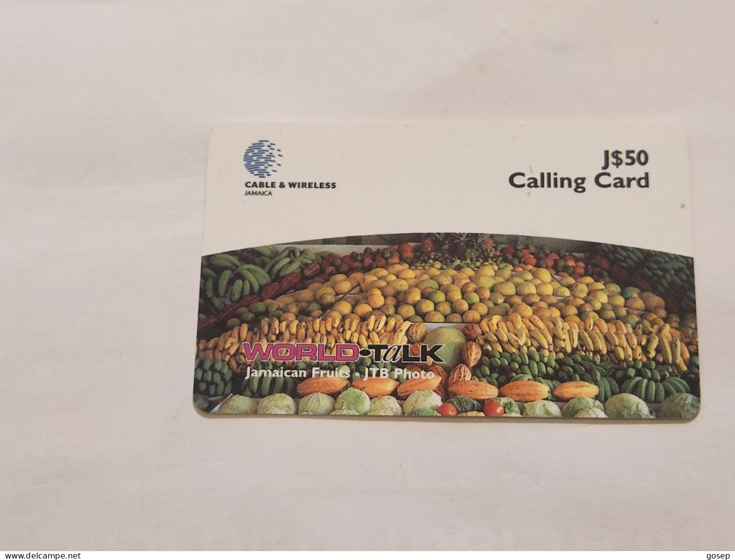 JAMAICA-(JM-C&W-WTK-0077B-JAM-P85)-Jamaican Fruits-(Plastic)-(55)-(9510-8711-5713)-(J$50)-prepiad Card+1card Prepiad - Jamaïque
