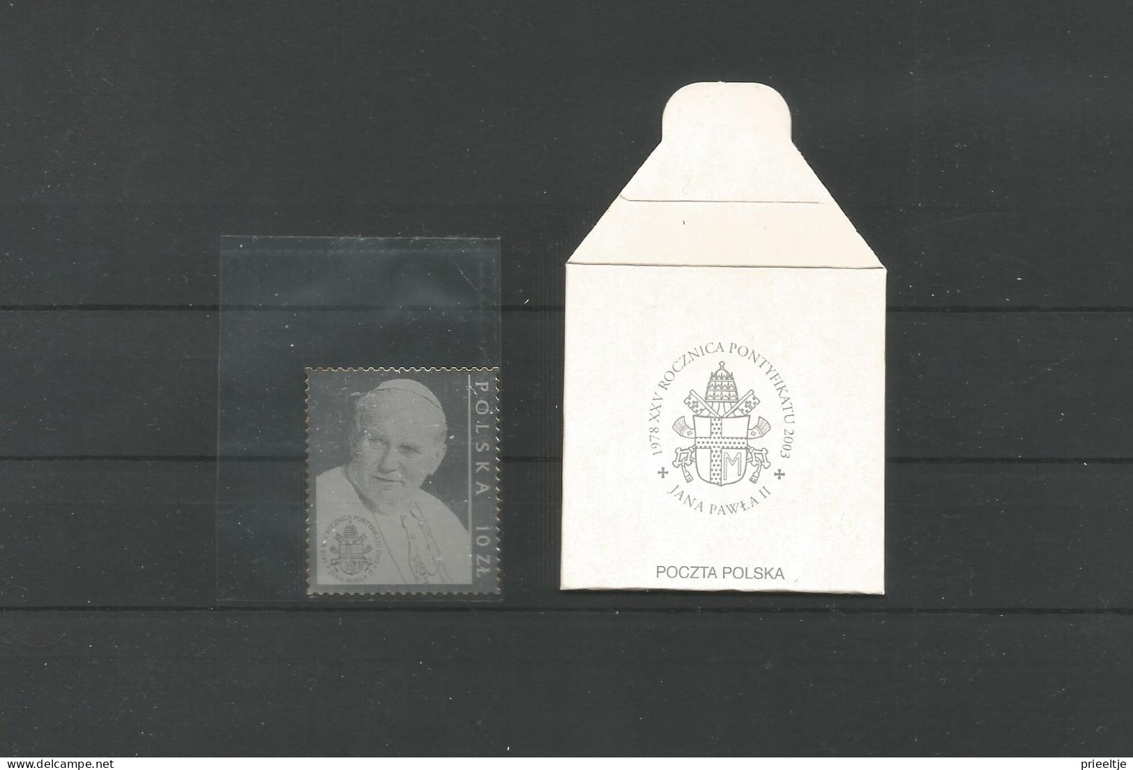 Poland 2003 Pope John Paul II Silver Stamp  Y.T. 3795  ** - Ungebraucht