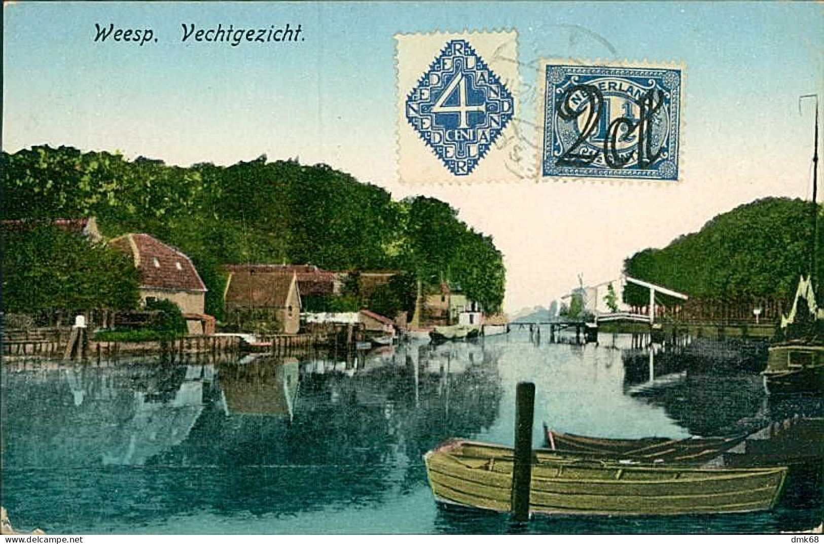 NETHERLANDS - WEESP - VECHTGEZICHT - UITG - J.H. VORSELMAN - MAILED - 1920s / STAMPS (17262) - Weesp