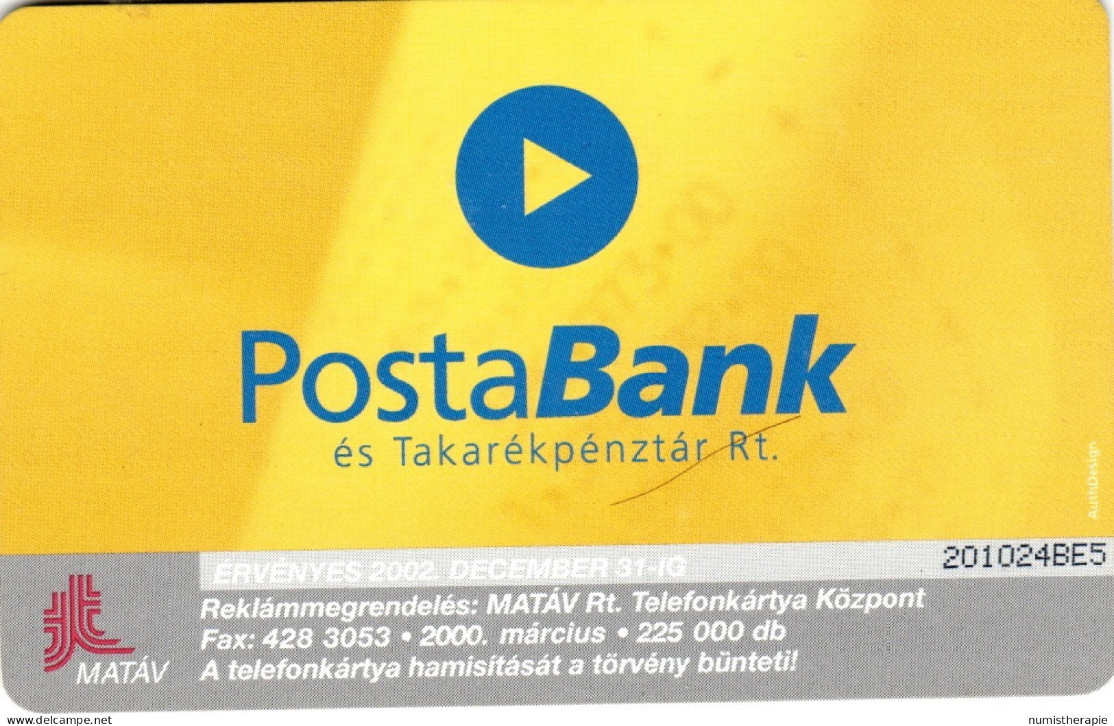 Posta Bank : Chèque Postale - Ungarn