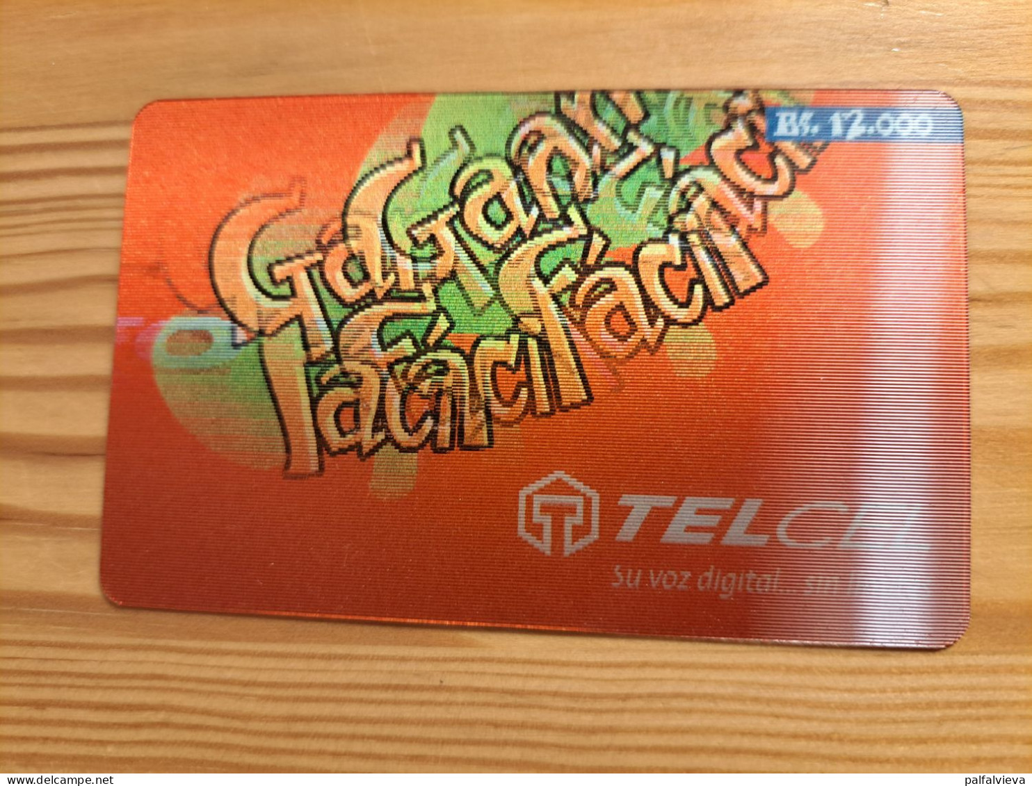 Prepaid Phonecard Venezuela, Telcel - 3D, Lenticular - Venezuela