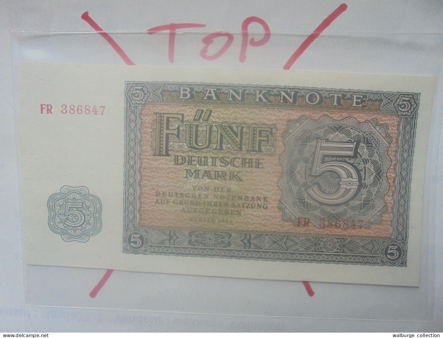 D.D.R 5 MARK 1955 (6 Chiffres) Neuf (B.32) - 5 Deutsche Mark