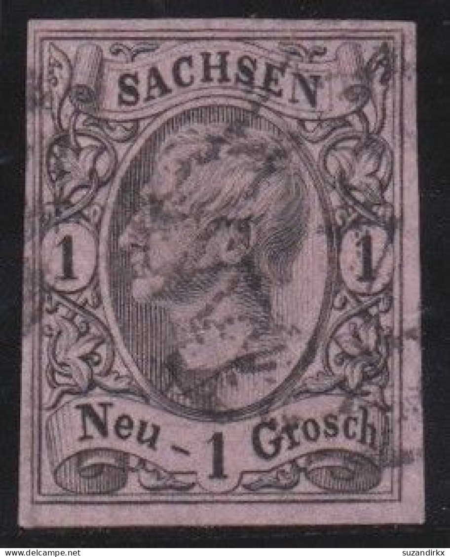 Sachsen        -     Michel   -   9-II     -       O       -    Gestempelt - Saxe