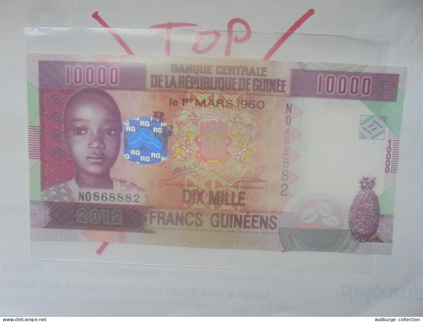 GUINEE 10.000 Francs 2012 Neuf (B.32) - Guinee