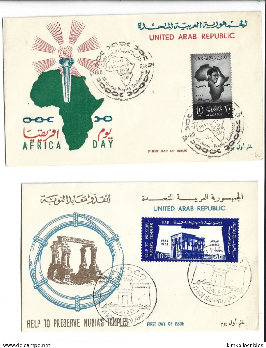 EGYPT EGYPTE SYRIA UAR - LOT OF 2 FDC - Storia Postale