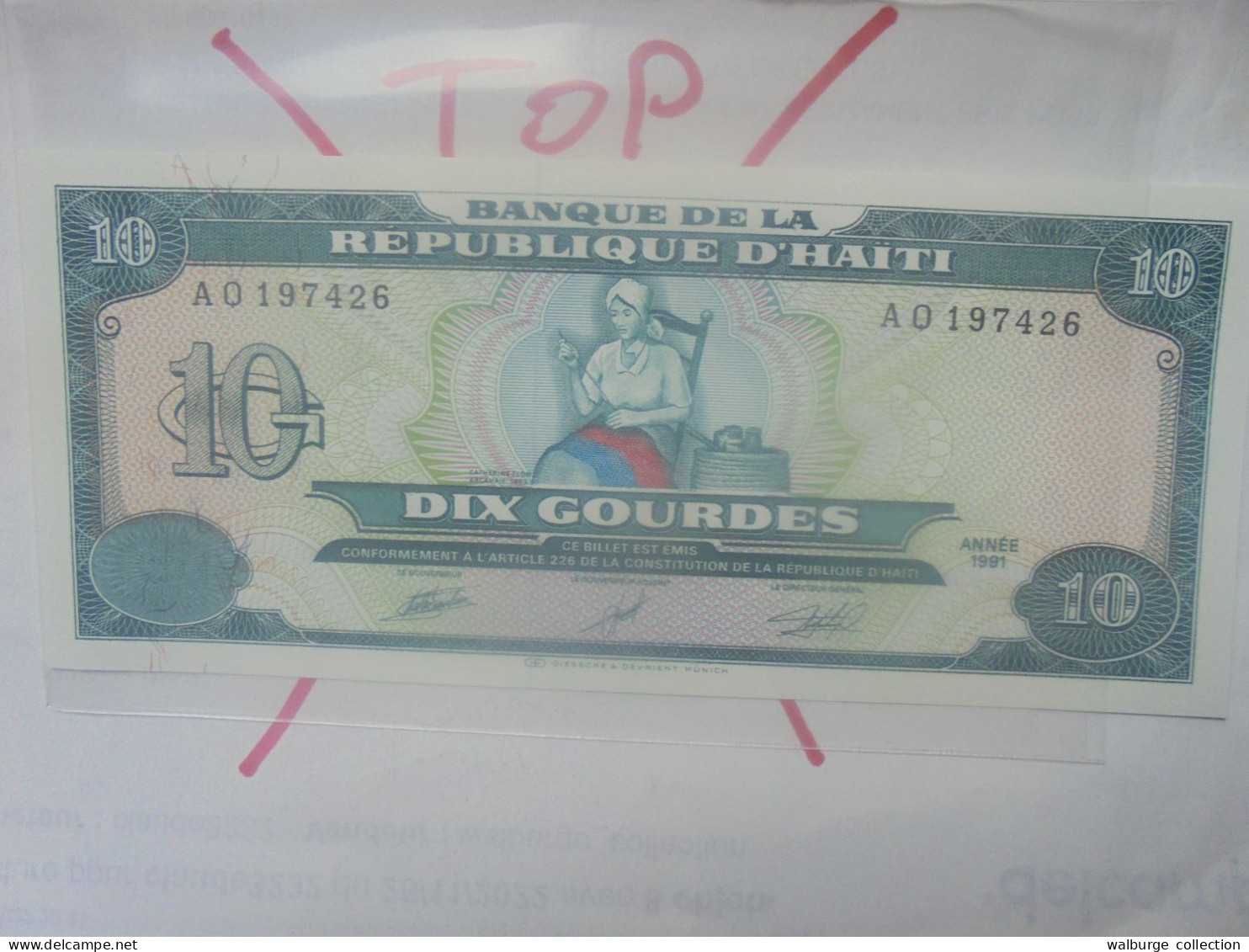 HAÏTI 10 GOURDES 1991 Neuf (B.32) - Haiti