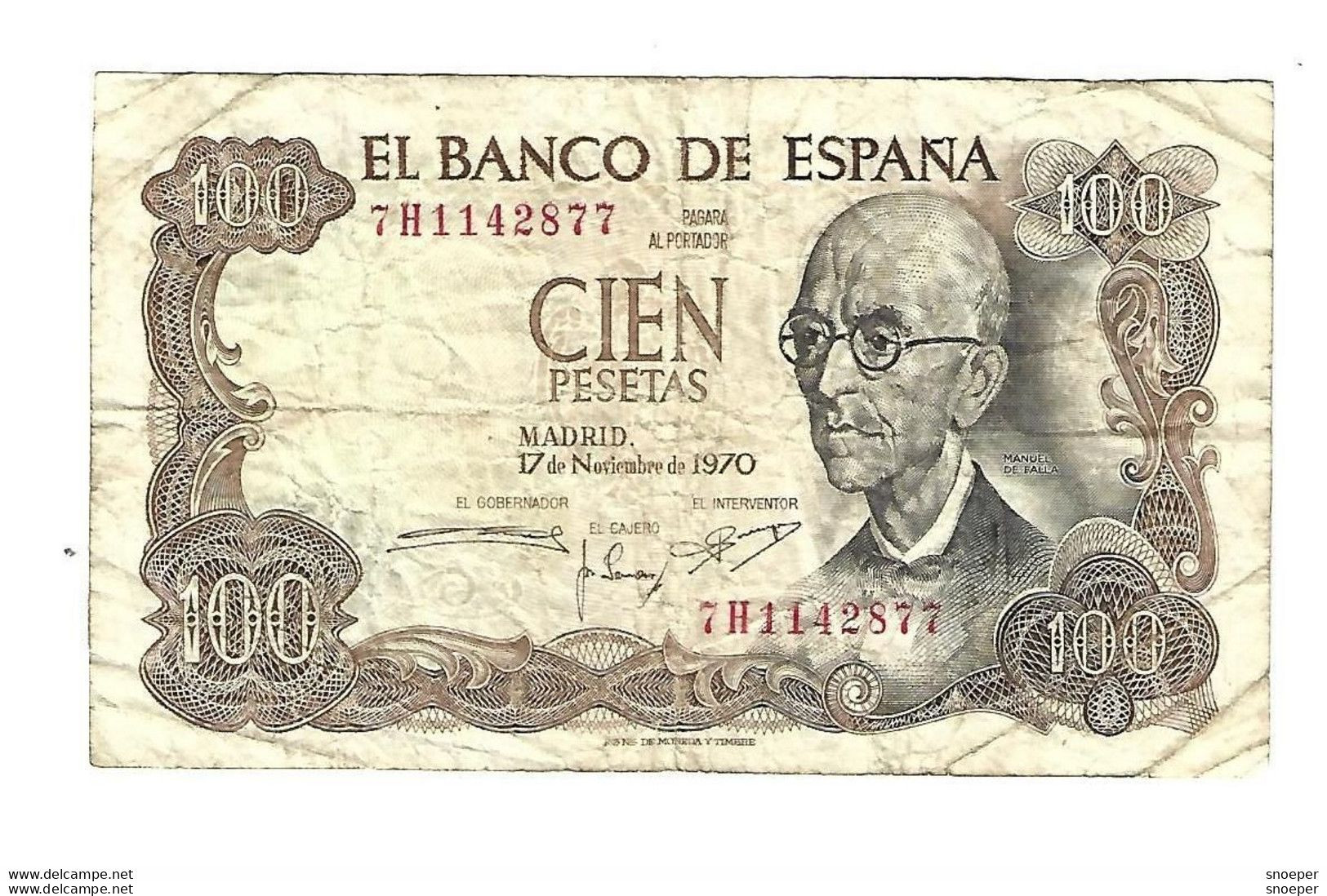 *spain 100 Pesetas 1970    152a - 100 Peseten