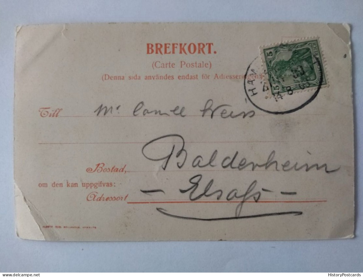 Kaiserlicher Postdampfer Prinz Adalbert Auf See, Hamburg, 1903 - Passagiersschepen