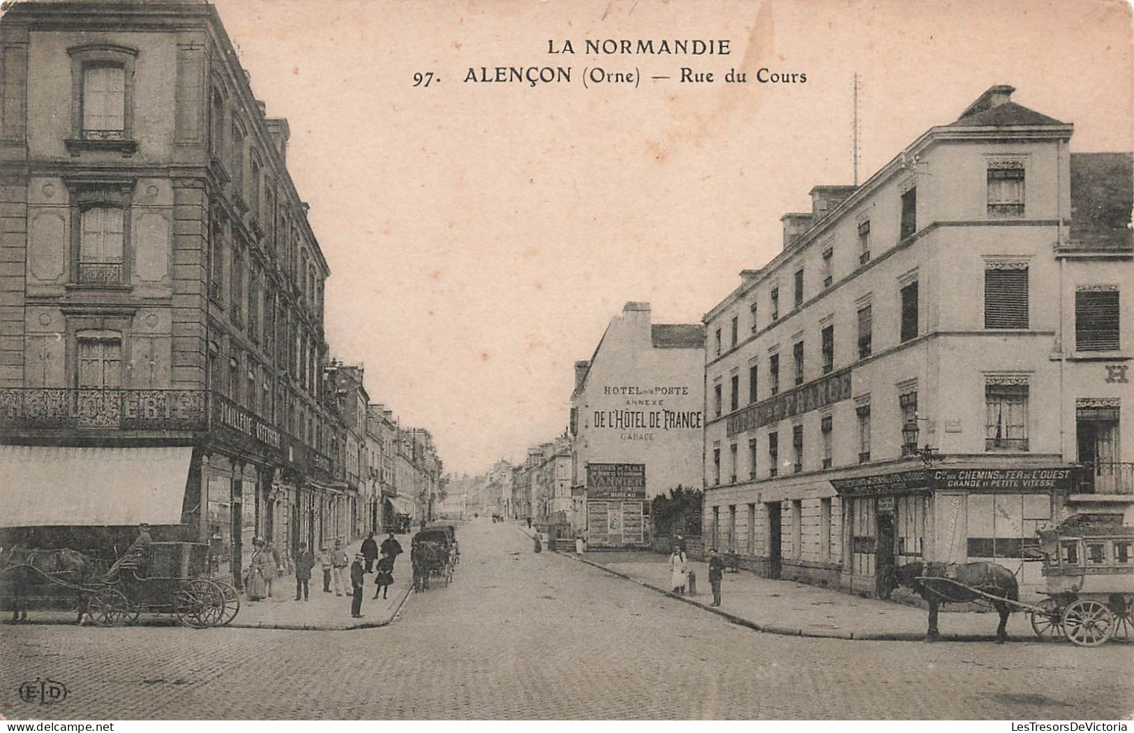 FRANCE - Alençon - Rue Du Cours - Carte Postale Ancienne - Alencon