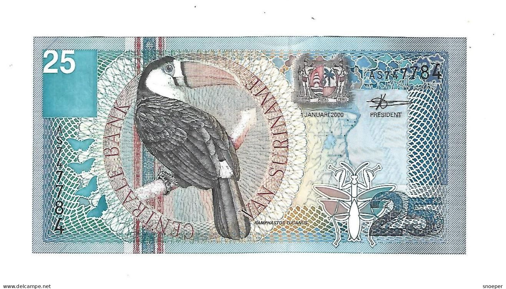 *suriname 25 Gulden 2000  148 Unc - Surinam