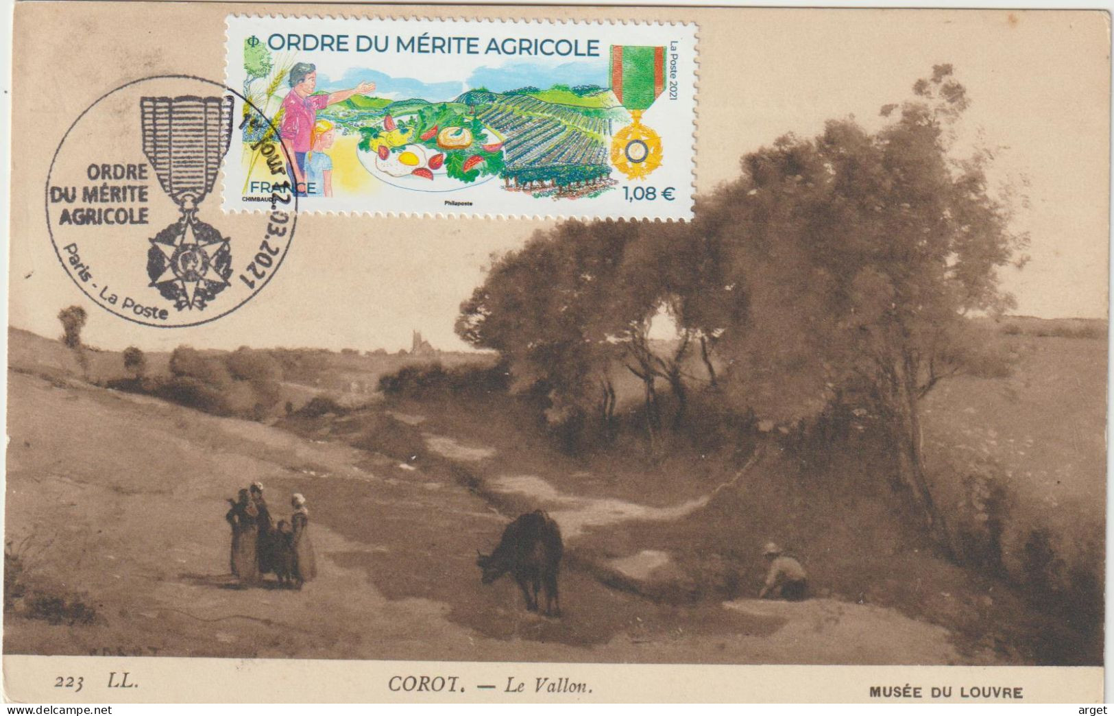 Carte Maximum FRANCE N°Yvert 5475 (MERITE AGRICOLE) Obl Sp Ill 1er Jour Sur Carte Ancienne Pt Ft (COROT) RRR - 2020-…