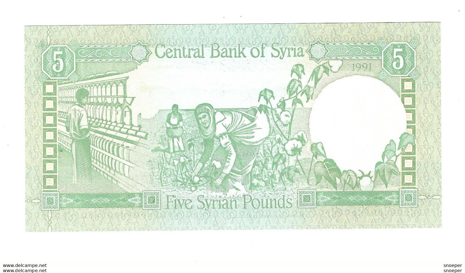 *syria 5 Pounds 1991   100e   Unc - Syria