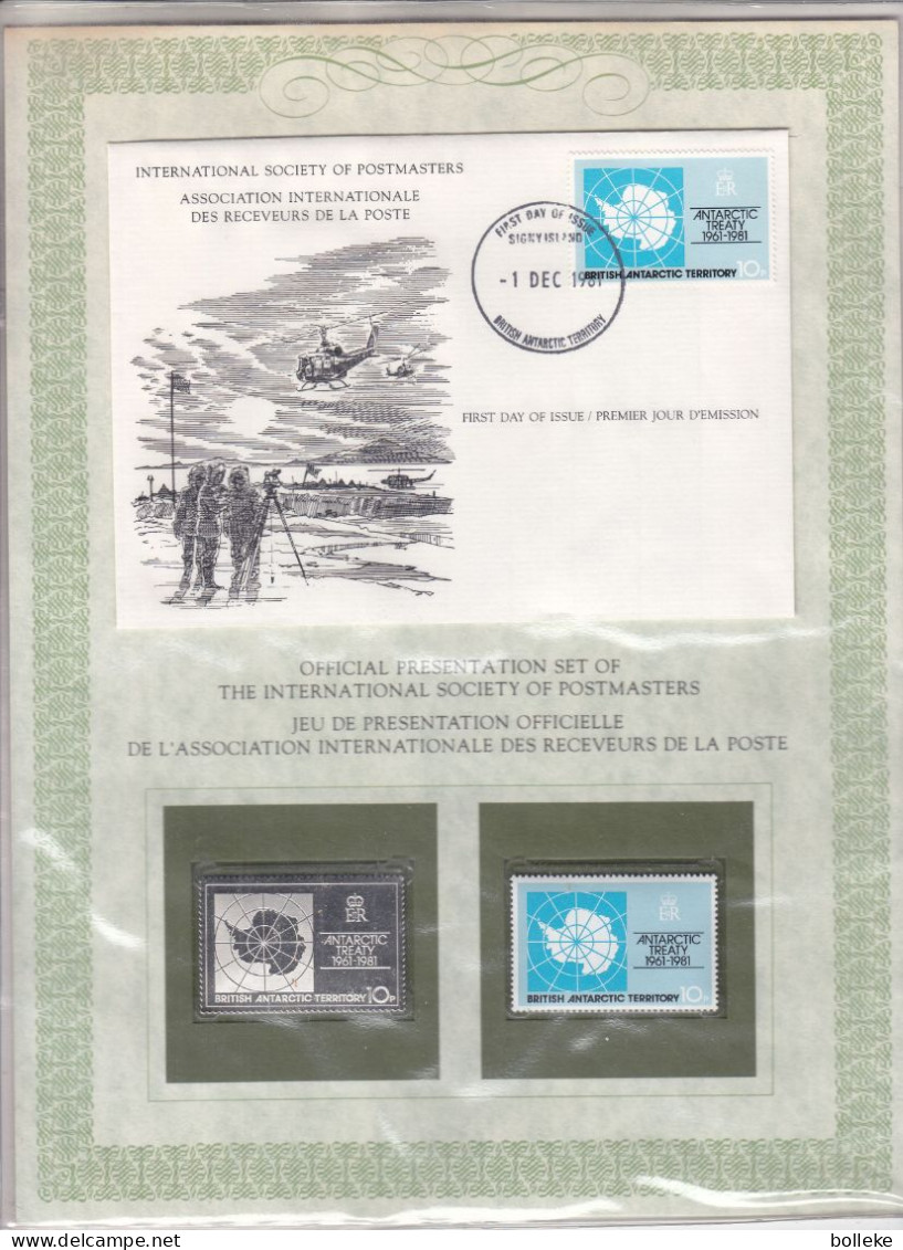 Territoire Antarctique Britannique - FDC De 1981 + Tmbre ** + Timbre En ARGENT - Voir Certificat - - Ongebruikt