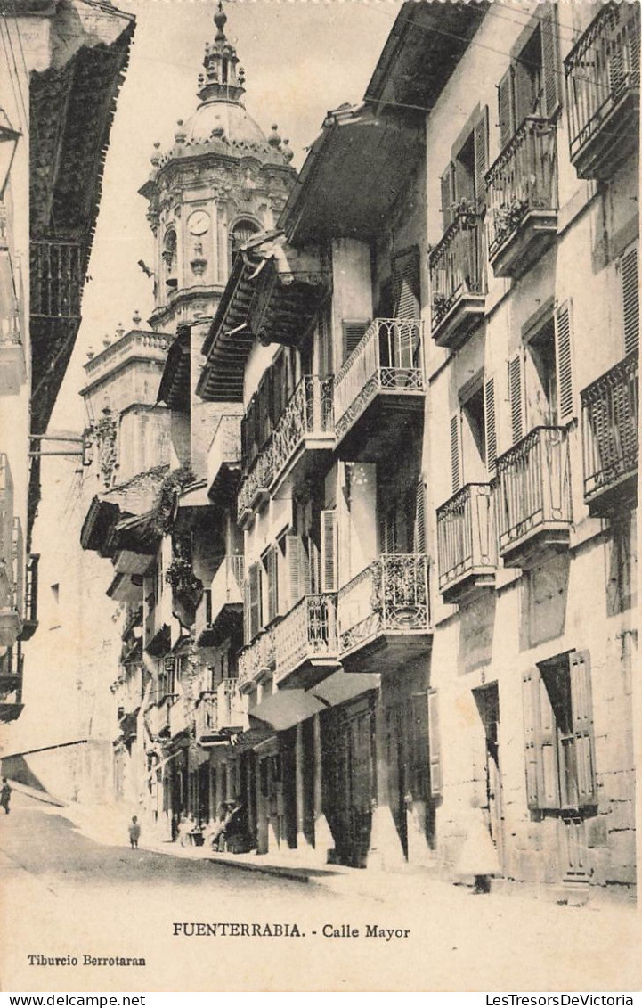 ESPAGNE - Fuenterrabia - Calle Mayor - Carte Postale Ancienne - Guipúzcoa (San Sebastián)