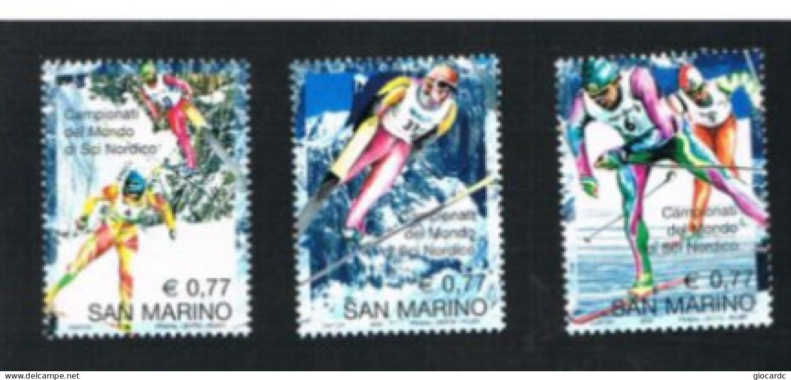 SAN MARINO - UN 1905.1907 - 2003 MONDIALI SCI NORDICO, VAL DI FIEMME  (COMPLET SET OF 3, BY BF)   - MINT ** - Unused Stamps