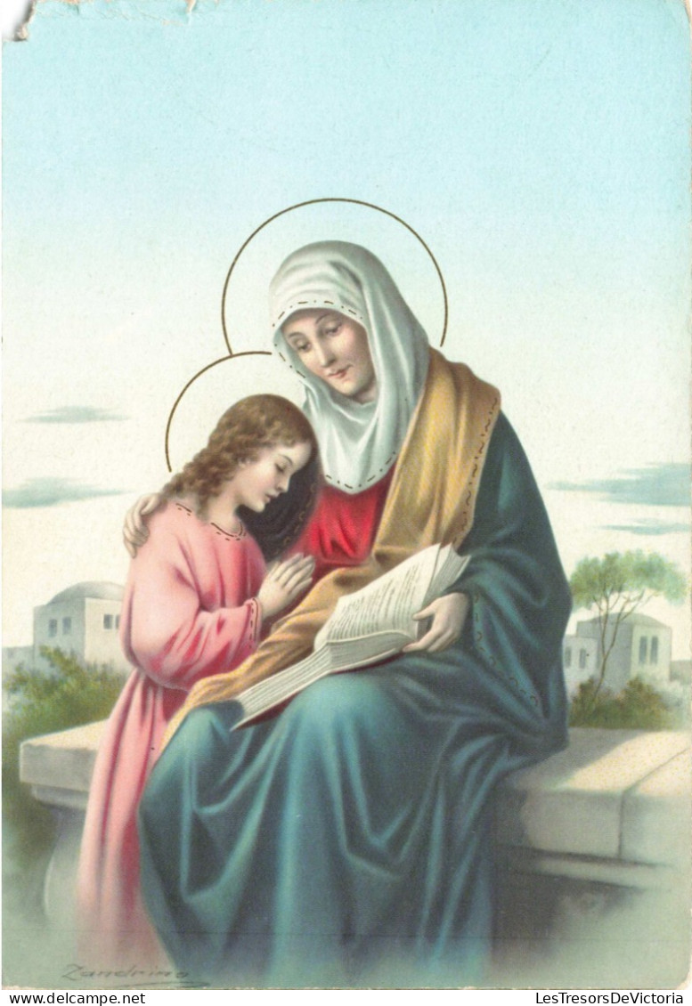 RELIGIONS & CROYANCES - Christianisme - Saints - Sainte Anne - Vierge Marie - Carte Postale Ancienne - Santi