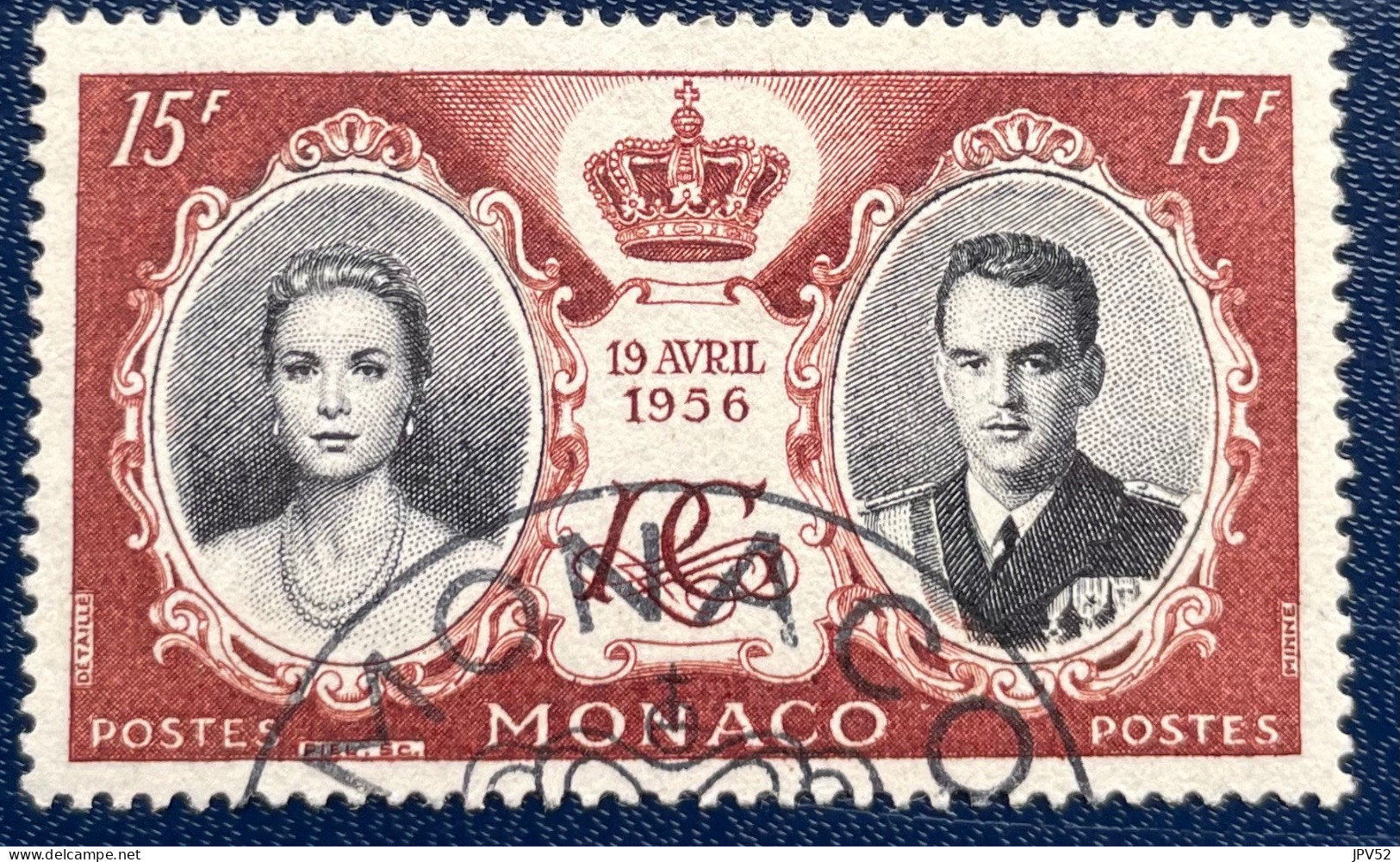 Monaco - C4/53 - 1956 - (°)used - Michel 565 - Grace Kelly & Prins Reinier III - MONACO - Oblitérés