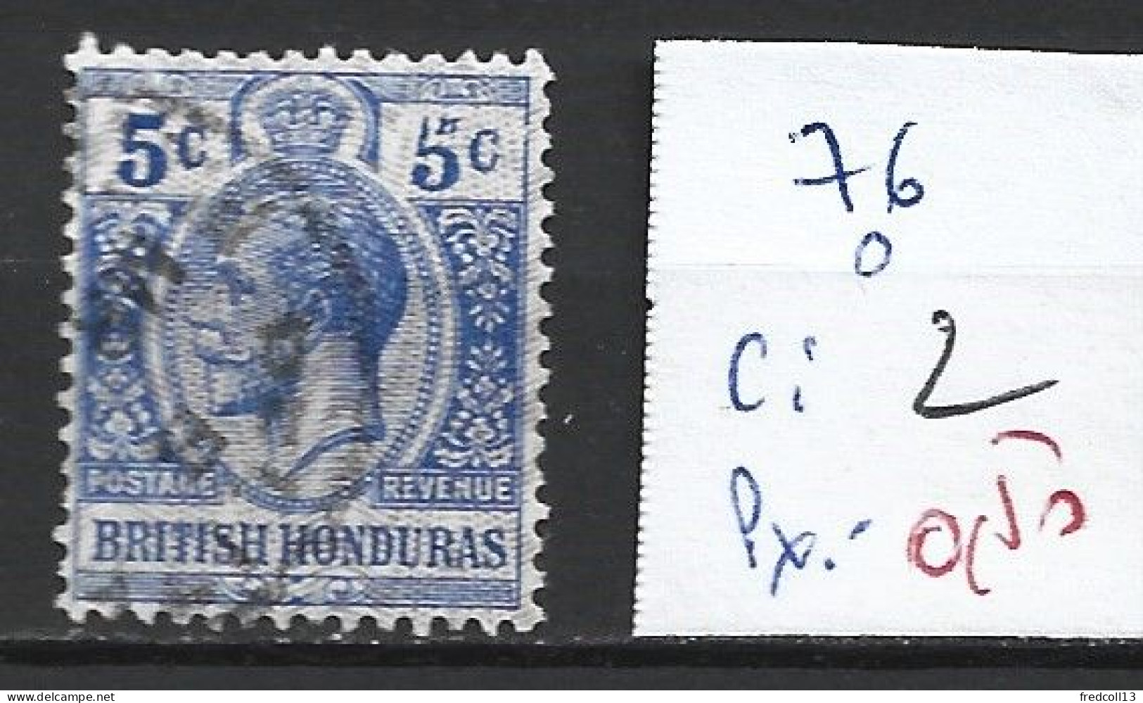 HONDURAS BRITANNIQUE 76 Oblitéré Côte 2 € - Honduras Britannique (...-1970)