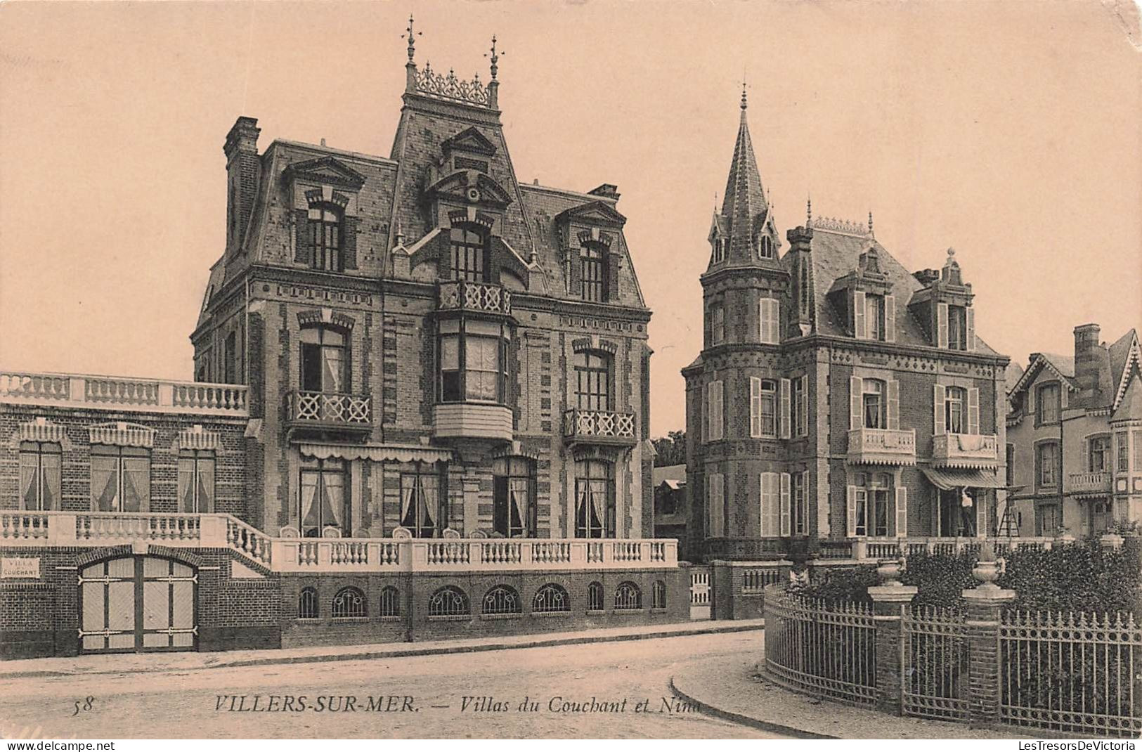 FRANCE - Villers Sur Mer - Villas Du Couchant Et Nina - Carte Postale Ancienne - Villers Sur Mer