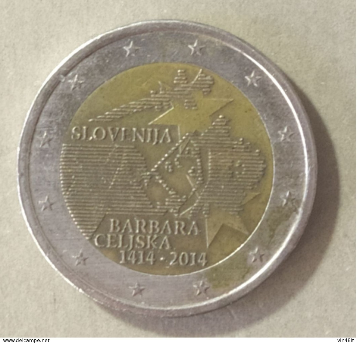 2014 -  SLOVENIA - MONETA IN EURO -  (COMMEMORATIVA)  DEL VALORE DI 2,00  EURO -  USATA- - Slovenia