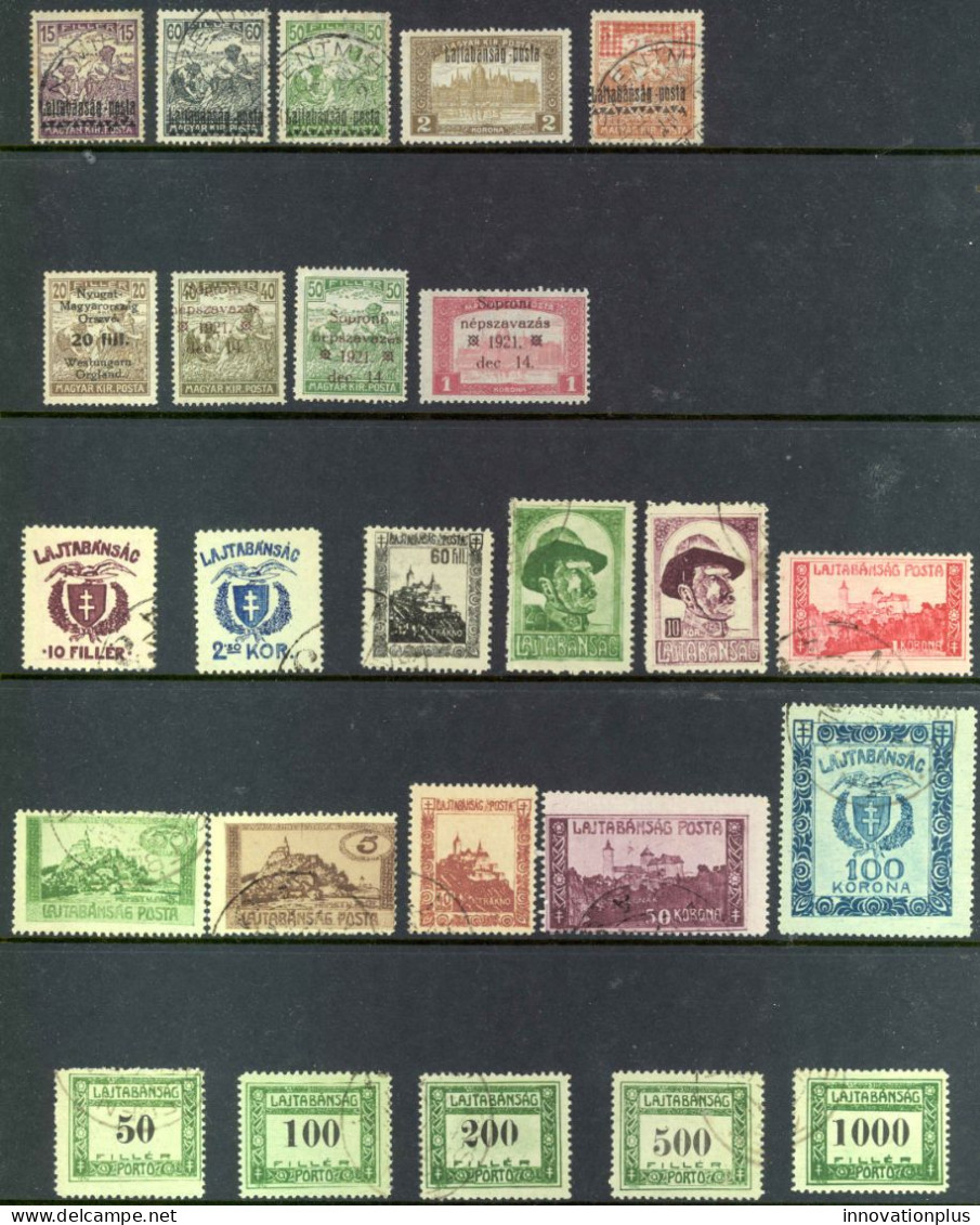 Hungary West Hungary Lajtabansac Assorted Lot/25 1921 Local Issue - Emissions Locales