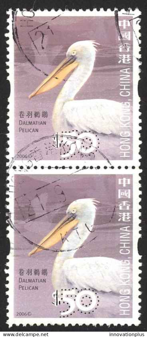 Hong Kong Sc# 1244 Used Pair 2006 $50 Dalmation Pelican - Gebruikt