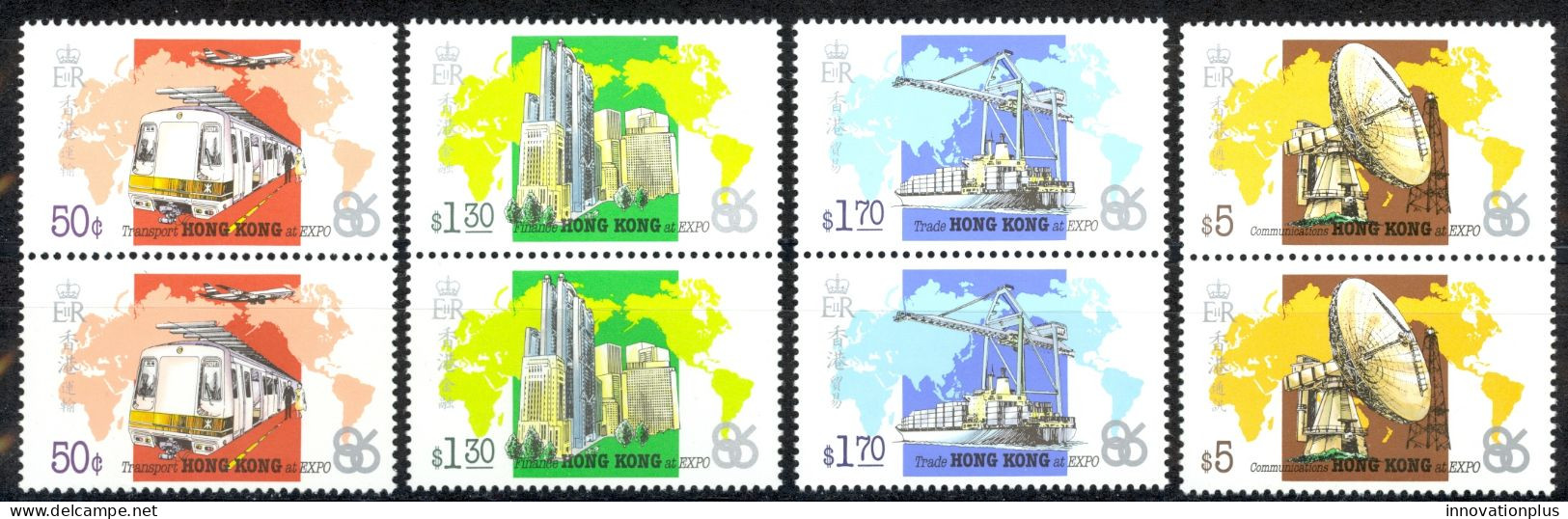 Hong Kong Sc# 470-473 MNH Pair 1986 Expo '86 - Neufs