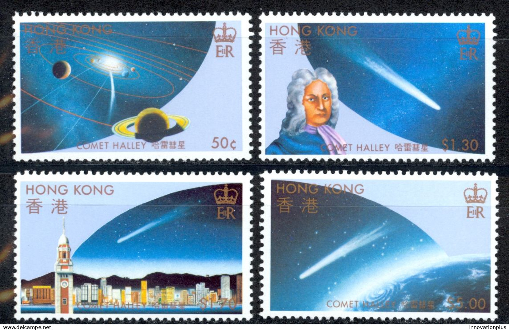 Hong Kong Sc# 461-464 MNH 1986 Hailey's Comet - Ungebraucht