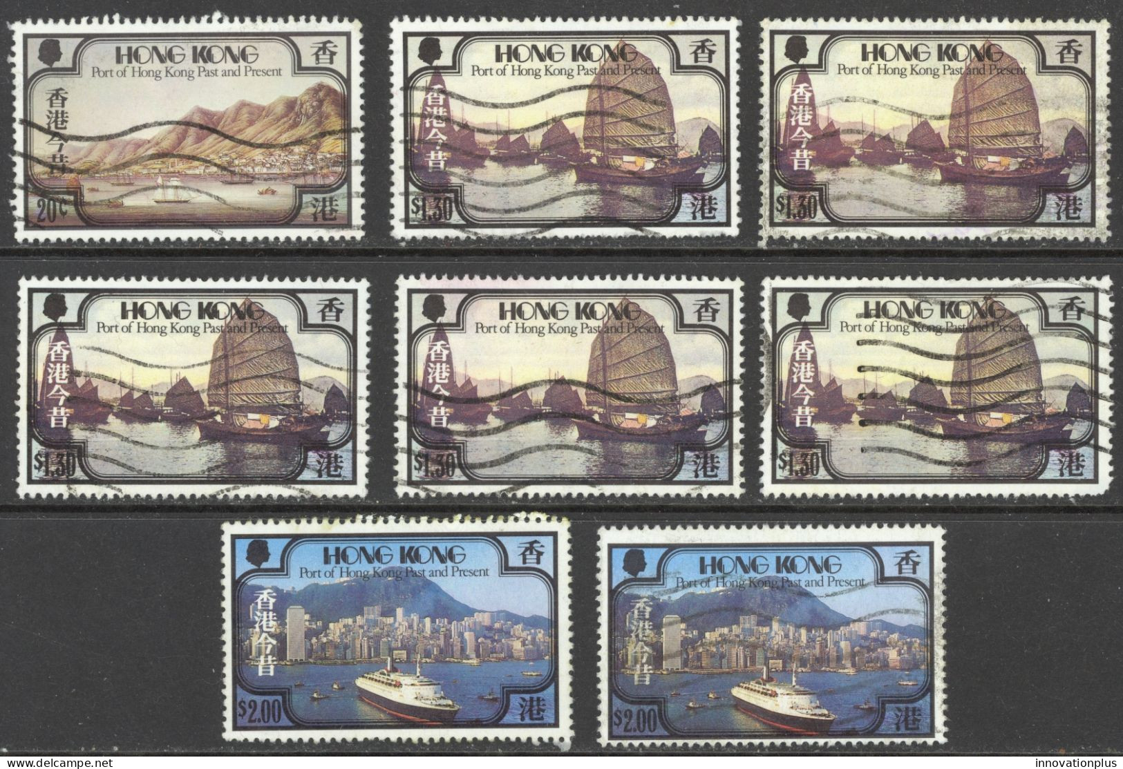 Hong Kong Sc# 380-383 Used Lot/8 1982 Port Of Hong Kong - Gebruikt