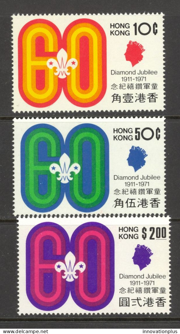 Hong Kong Sc# 262-264 MNH 1971 Boy Scouting 60th - Ungebraucht