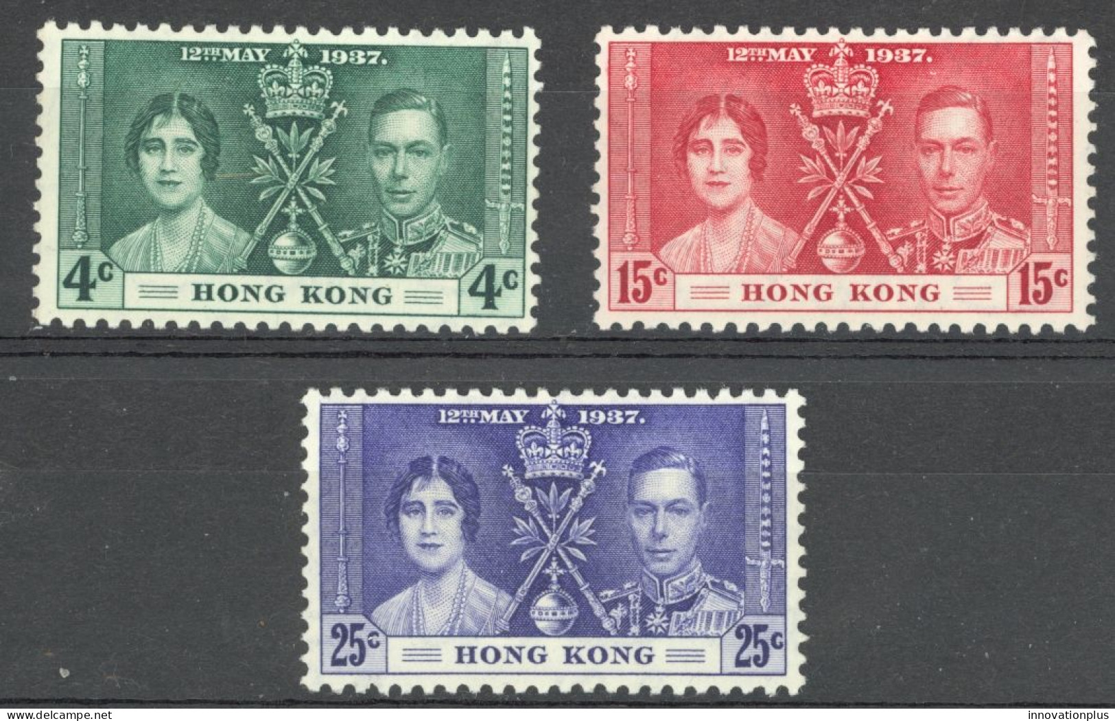 Hong Kong Sc# 151-153 MH 1937 Coronation Issue - Ungebraucht