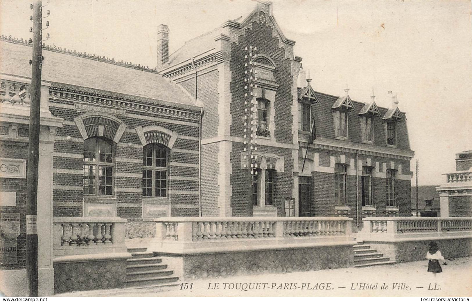 FRANCE - Le Touquet Paris Plage - L'hôtel De Ville - Carte Postale Ancienne - Montreuil
