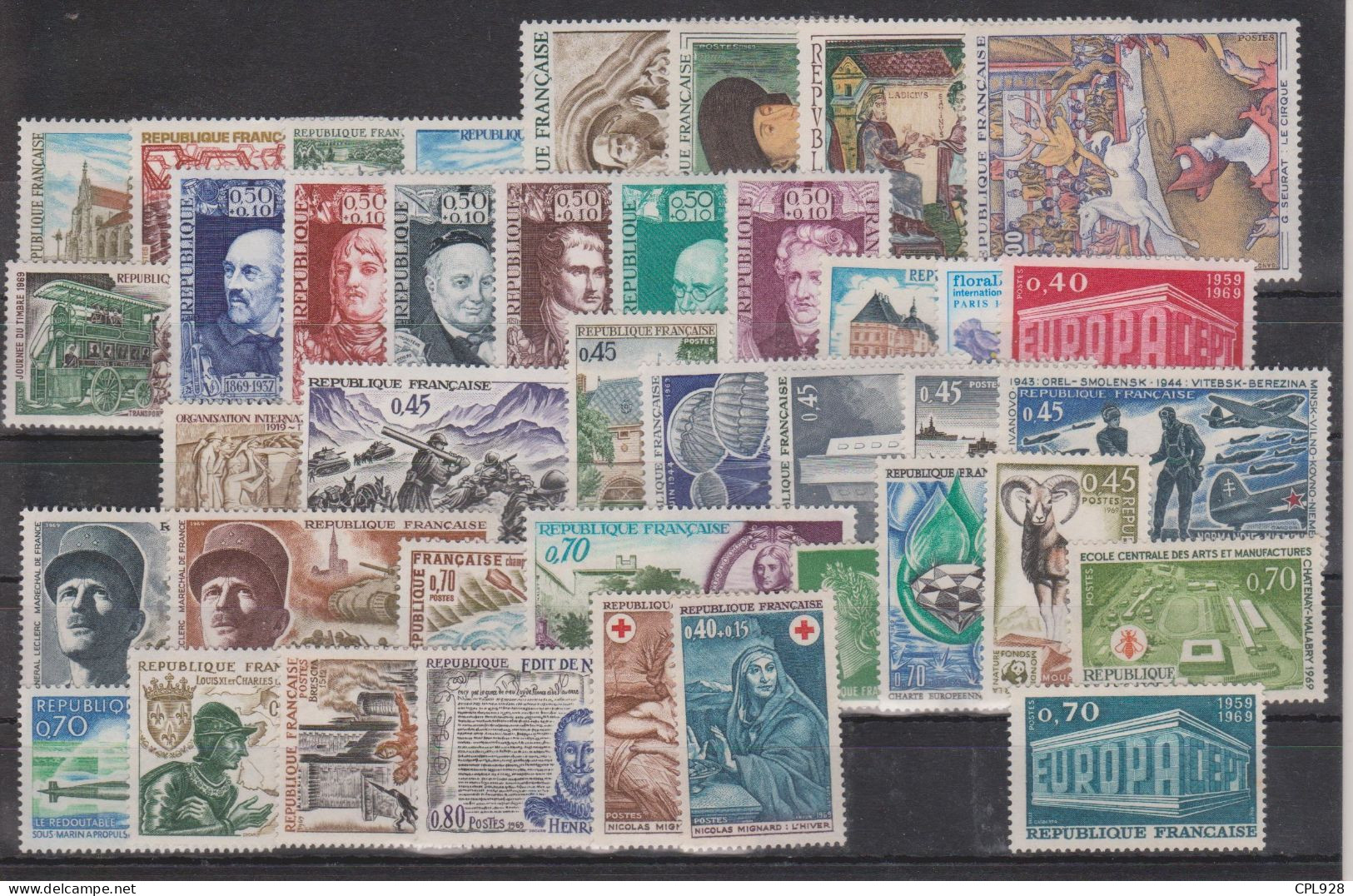 France 1969 Année Neuf Sans Charnières (sauf 1599 Avec Charnière) - 1960-1969