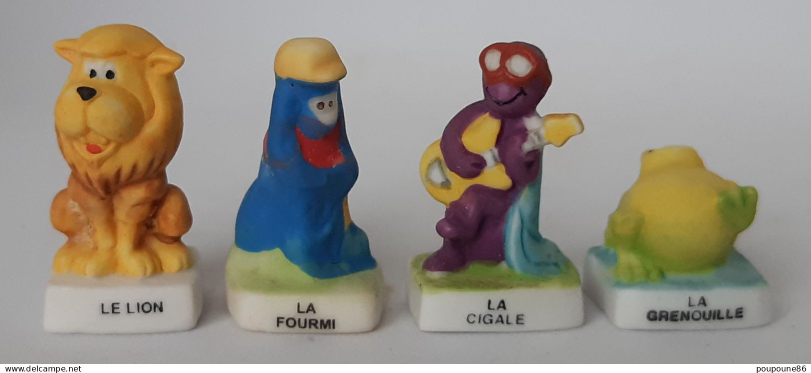 FEVE  - FEVES -  "FABLES De LA FONTAINE 2005" -  LOT DE 4 FEVES  MATES - Animali