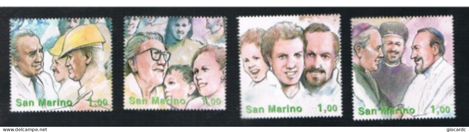 SAN MARINO - UN 2008.2011 - 2004 25^ ANNIV. DEL MEETING DI RIMINI (COMPLET SET OF 4 STAMPS, BY BF)      - MINT ** - Neufs