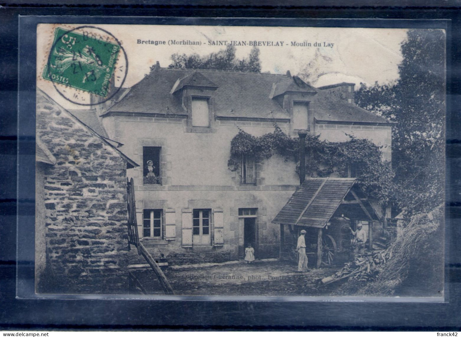 56. Saint Jean Brévelay. Moulin De Lay. Coin Haut Droit Abimé - Saint Jean Brevelay
