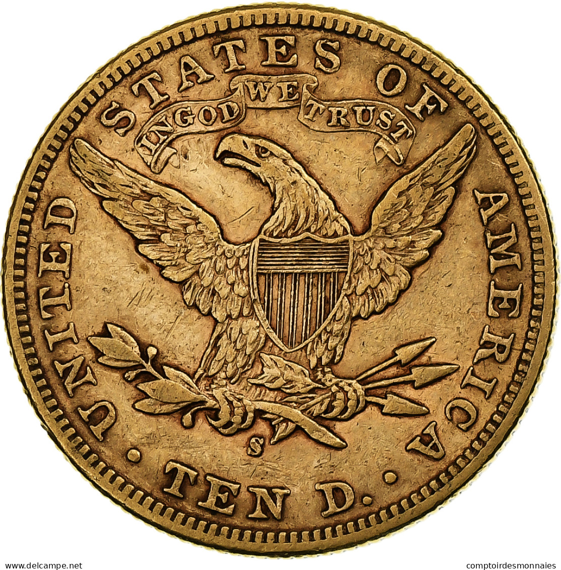 Monnaie, États-Unis, Coronet Head, $10, Eagle, 1897, U.S. Mint, San Francisco - 10$ - Eagles - 1866-1907: Coronet Head (Tête Couronnée)