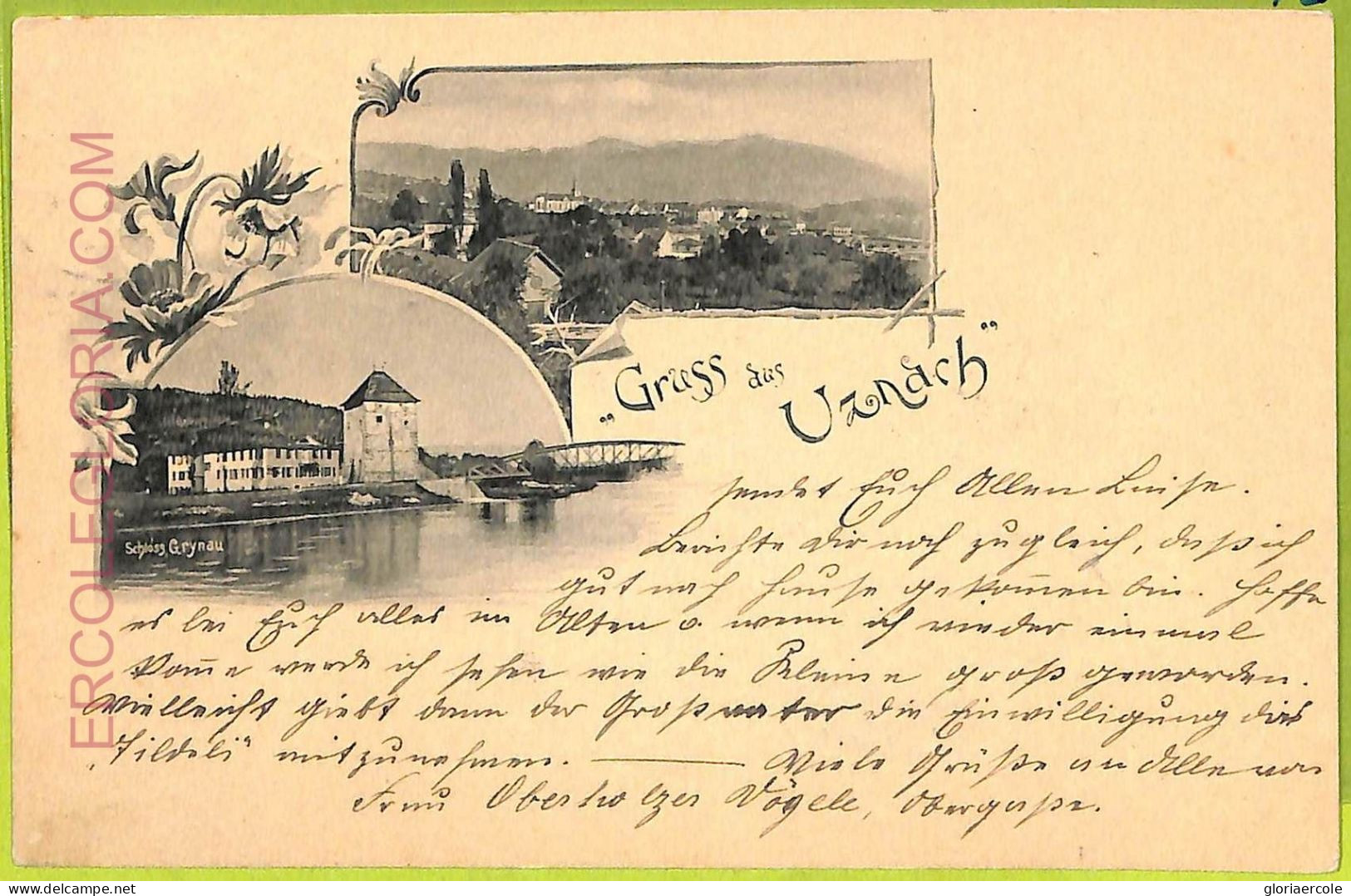 Ad5233 - SWITZERLAND - Ansichtskarten VINTAGE POSTCARD-Gruss Aus Uznach - 1898 - Uznach