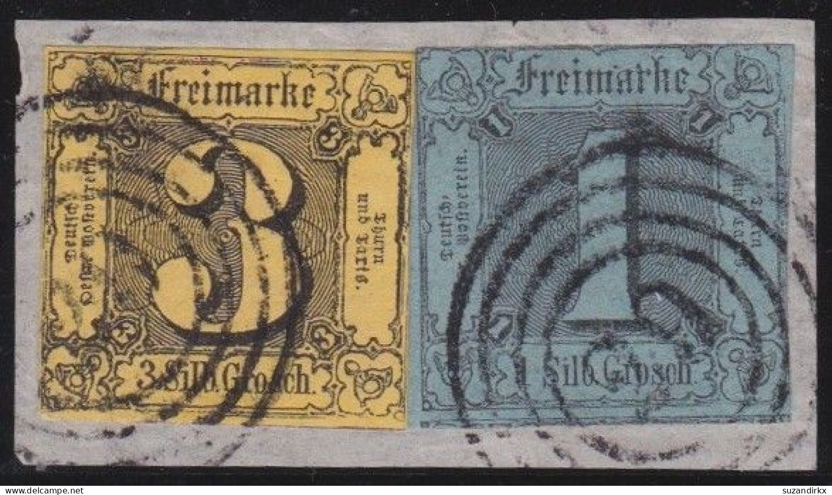 Thurn & Taxis     -     Michel   -   4+6   Auf Papier  -       O      -    Gestempelt - Used