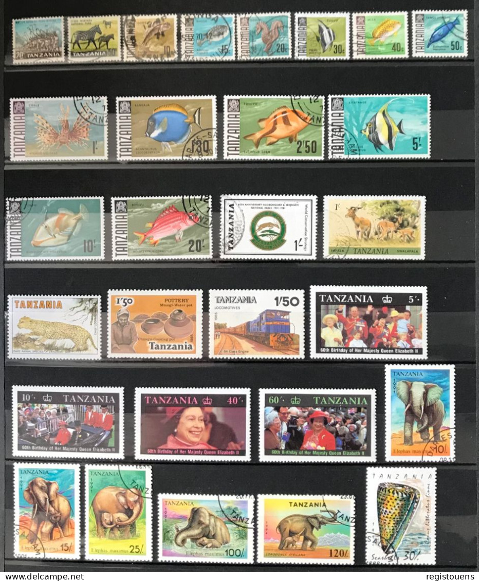 Lot De 81 Timbres Divers Tanzanie - Tanzanie (1964-...)