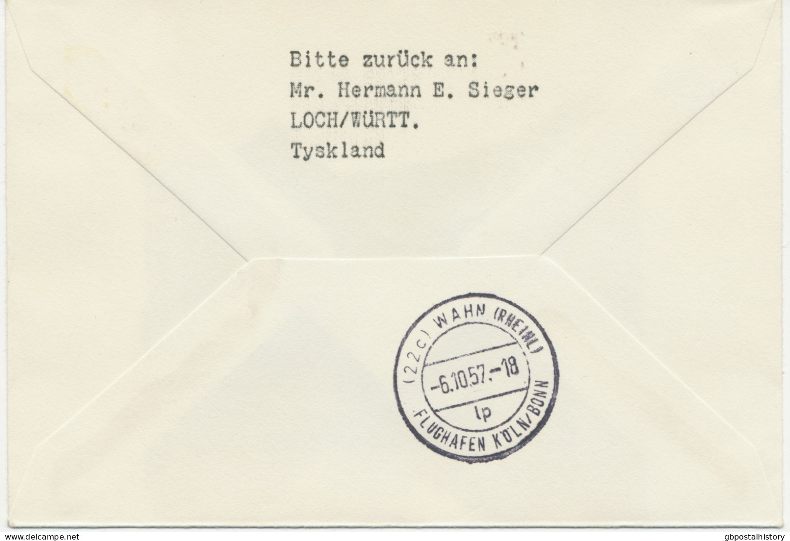 FINNLAND 6.10.1957 Seltene Kab.-Erstflug Finnair „HELSINKI – KÖLN“ (Hab.2568) - Lettres & Documents