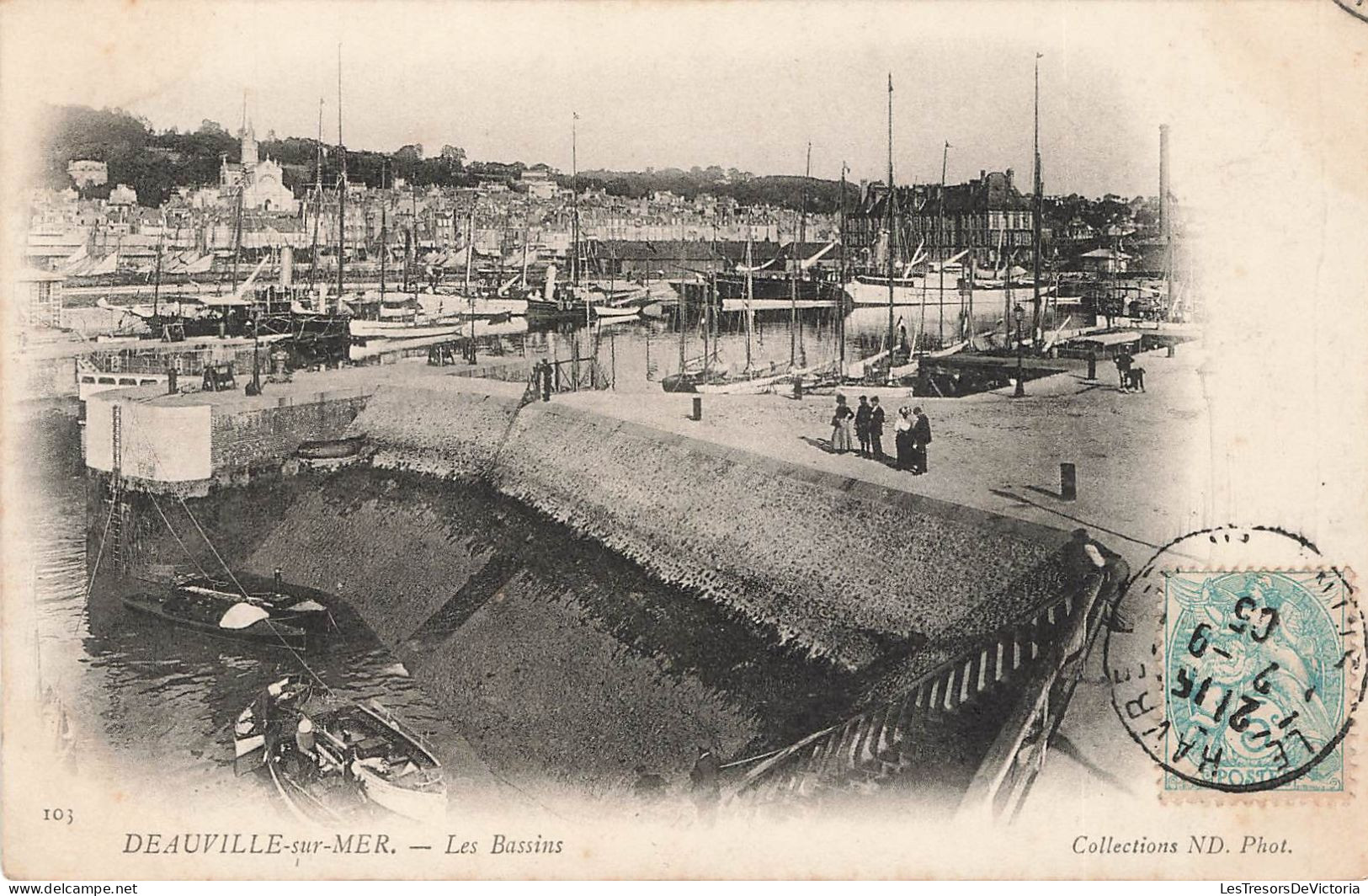 FRANCE - Deauville Sur Mer - Les Bassins - Carte Postale Ancienne - Deauville