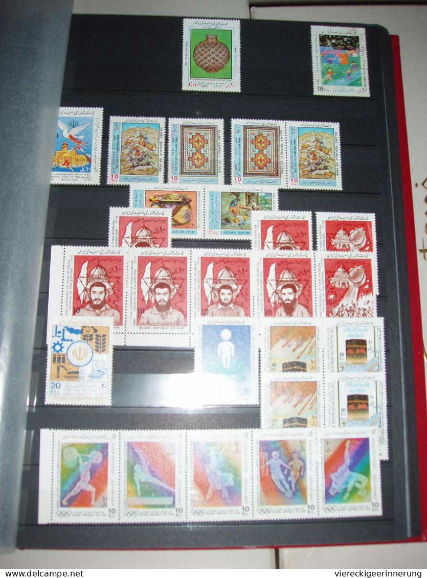 ! Collection in Album, Persia, Persien, Iran, stamps 1960-1999 (a lot from 1980iger) + 27 covers + 4 banknotes