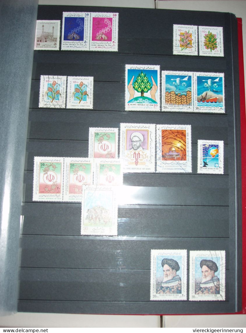 ! Collection in 2 Albums, Persia, Persien, Iran, stamps 1880-1999 (a lot from 1980iger) + 27 covers + 4 banknotes
