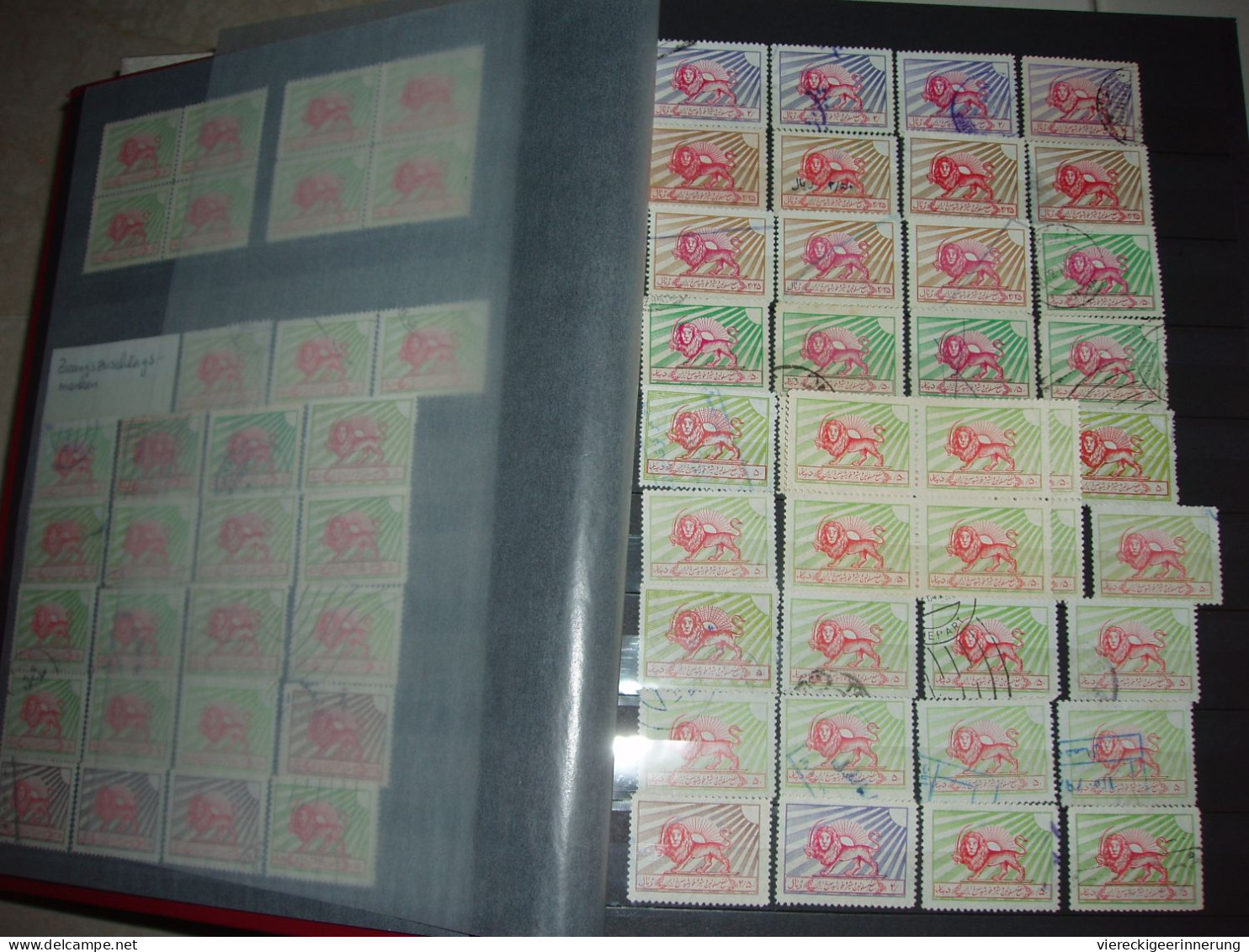 ! Collection in Album, Persia, Persien, Iran, stamps 1960-1999 (a lot from 1980iger) + 27 covers + 4 banknotes