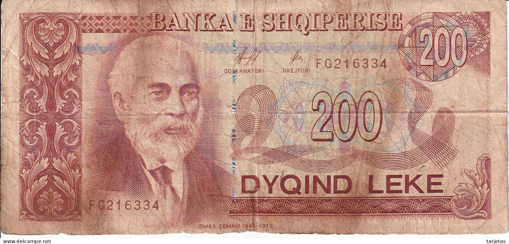 BILLETE DE ALBANIA DE 200 LEKE DEL AÑO 1996 (BANKNOTE) - Albanie