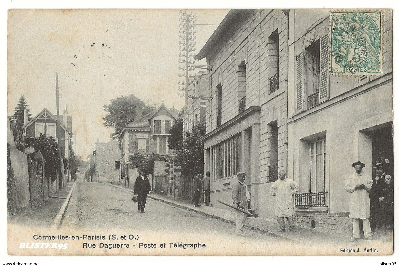 Cormeilles En Parisis (95) Rue Daguerre , Poste Et Télégraphe , Envoyée En 1905 - Cormeilles En Parisis