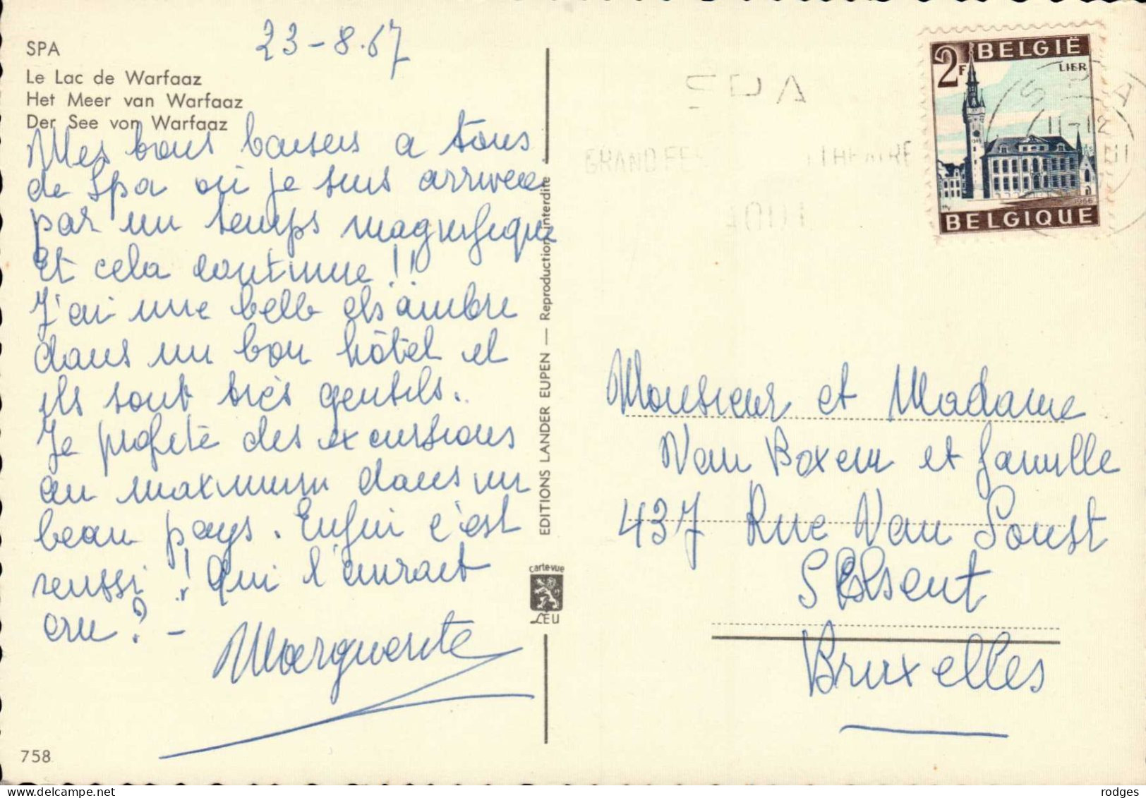 BELGIQUE , LOT de 15 cp , DE PANNE, BRUXELLES, SPA,BLANKENBERGE,OOSRDUINKERKE,ANVERS,BRUGES,HAN,COQ,LIEGE (008)