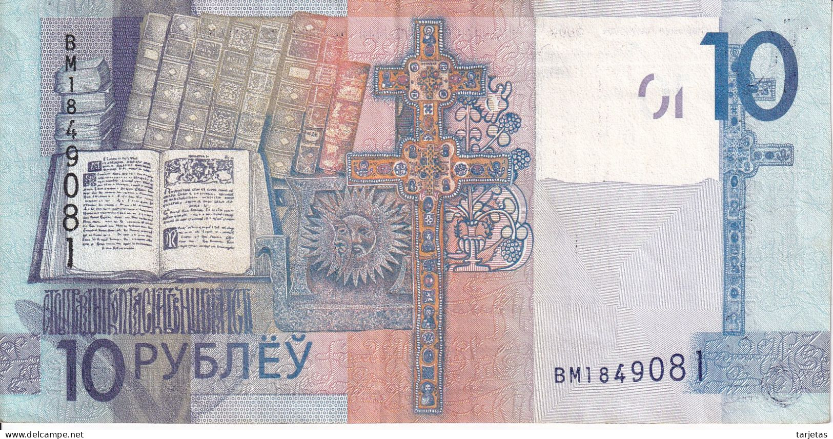 BILLETE DE BELARUS DE 10 RUBLOS DEL AÑO 2009 (BANKNOTE) - Belarus